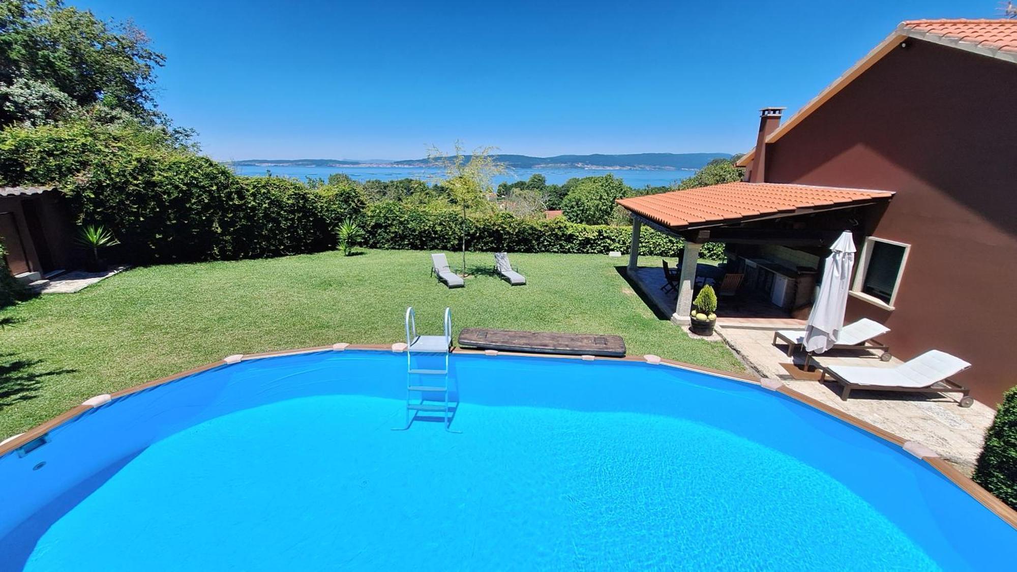 Chalet Rural 400 M Playa Piscina Barbacoa Chimenea Буеу Екстер'єр фото