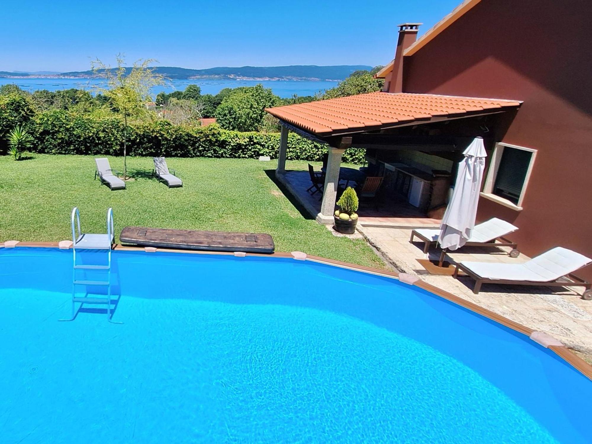 Chalet Rural 400 M Playa Piscina Barbacoa Chimenea Буеу Екстер'єр фото